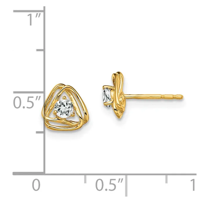 WB Choice Jewelry Earrings 14k White Topaz Post EarringsWBCEM7395WTY WB Choice Jewelry Earrings 14k White Topaz Post EarringsWBCEM7395WTY