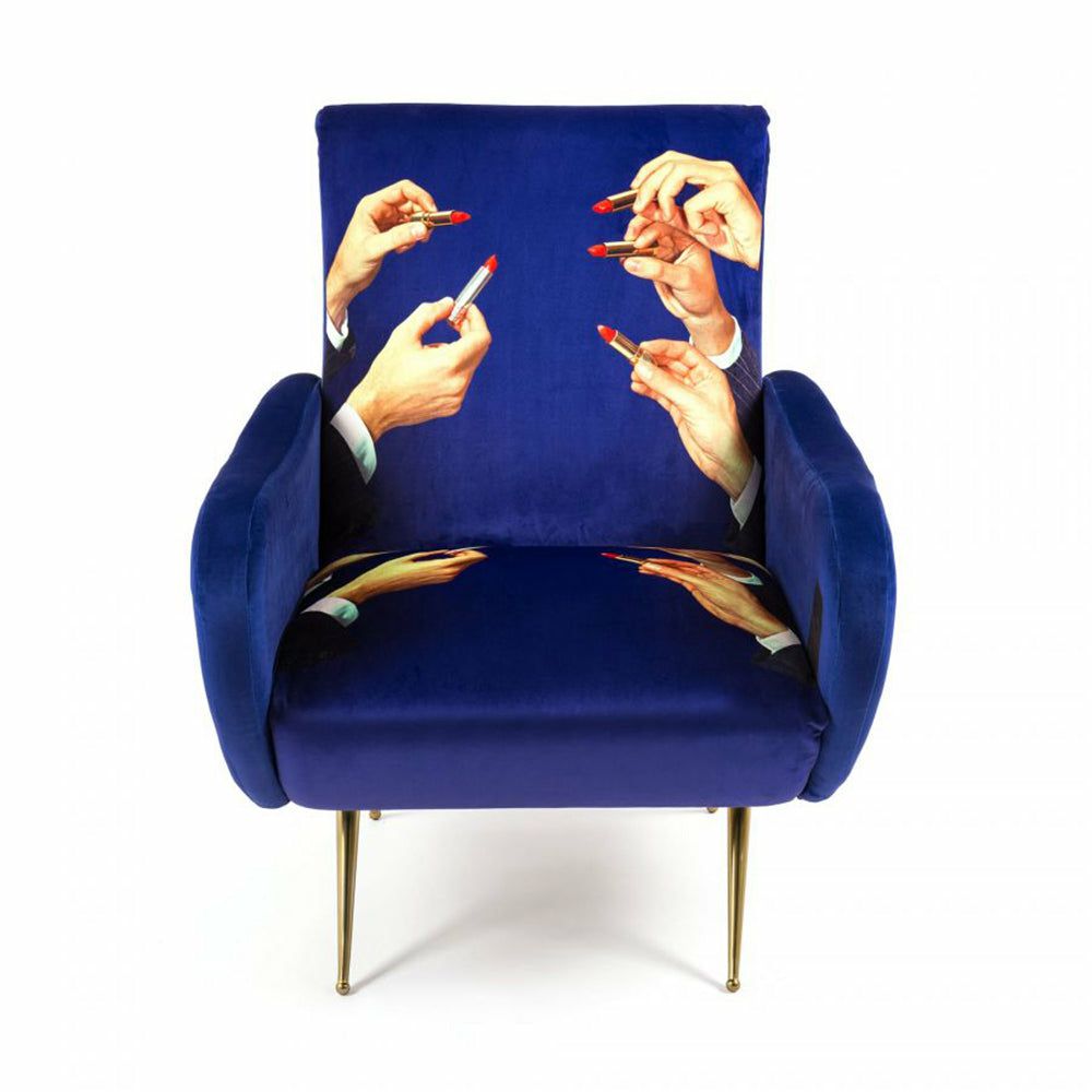 Armchairs & Lounge chairs | Armchair Lipsticks Blue, Gold Armchairs & Lounge chairs Armchairs & Lounge chairs