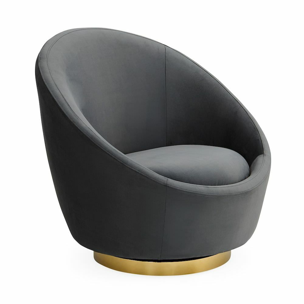 Armchairs & Lounge chairs | Lounge Chair Ether Swivel Chair, Bergamo Charcoal Armchairs & Lounge chairs Armchairs & Lounge chairs