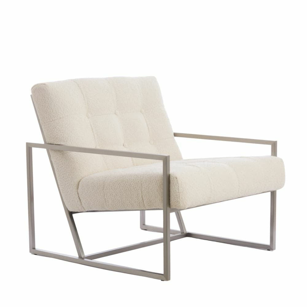 Armchairs & Lounge chairs | Lounge Chair Geneve Boucle Cream White 81X71X70Cm Armchairs & Lounge chairs Armchairs & Lounge chairs