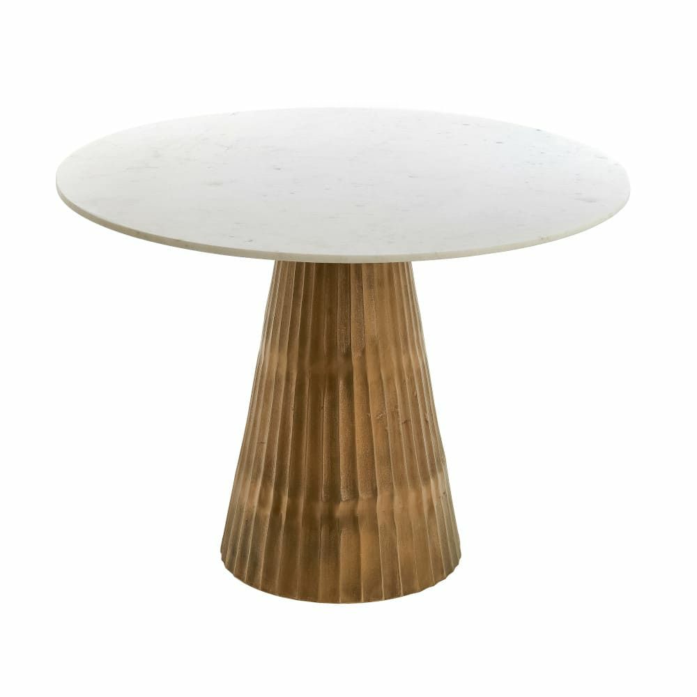 Dining tables | Dining Room Table Leyda Marble, White Antique Bronze, Ø100X78 Cm Dining tables Dining tables