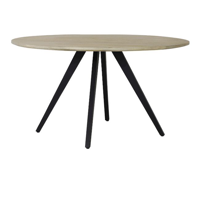 Dining tables | Dining Table Magnifera Mango Wood – Black Ø120X78 Cm Dining tables Dining tables