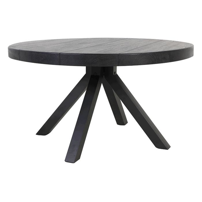 Dining tables | Dining Table Muden Mango Wood – Matt Black Ø140X78 Cm Dining tables Dining tables