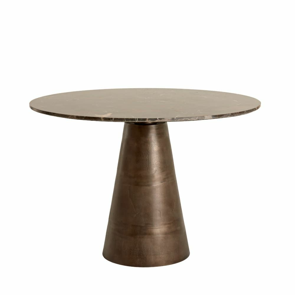 Dining tables | Dining Table Ynez Dark Brown Marble Ø100X78 Cm Dining tables Dining tables