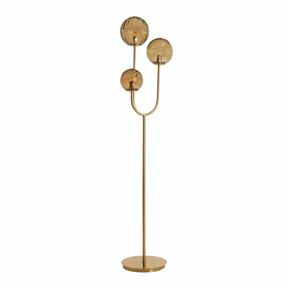 Floor lamps | Floor Lamp Magdala 3 Lights, Brown-Gold, 38X20X162Cm Floor lamps Floor lamps