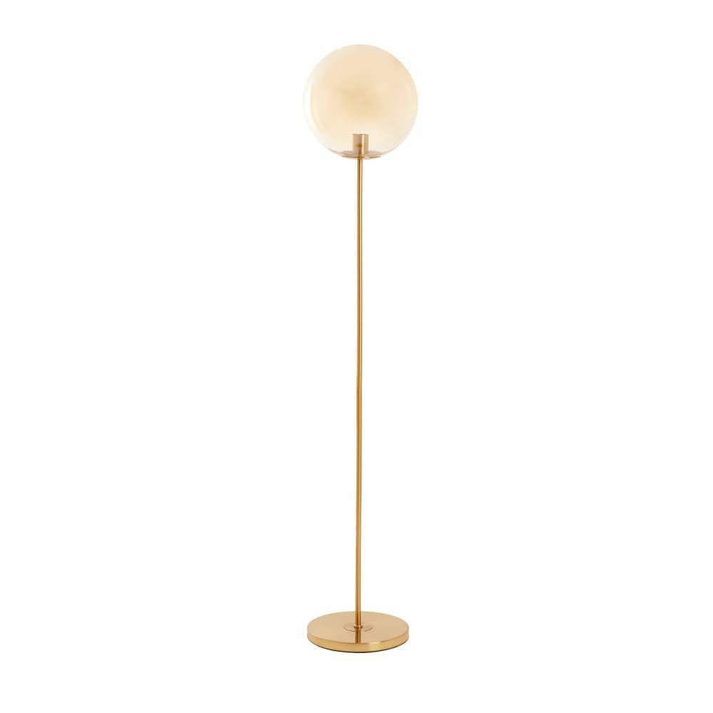 Floor lamps | Floor Lamp Medina Gold Pearl Ø30X160 Cm Smoked Glass Floor lamps Floor lamps