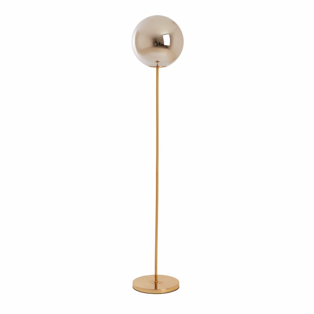 Floor lamps | Floor Lamp Medina Smoked Glass + Gold Ø30X160 Cm Floor lamps Floor lamps