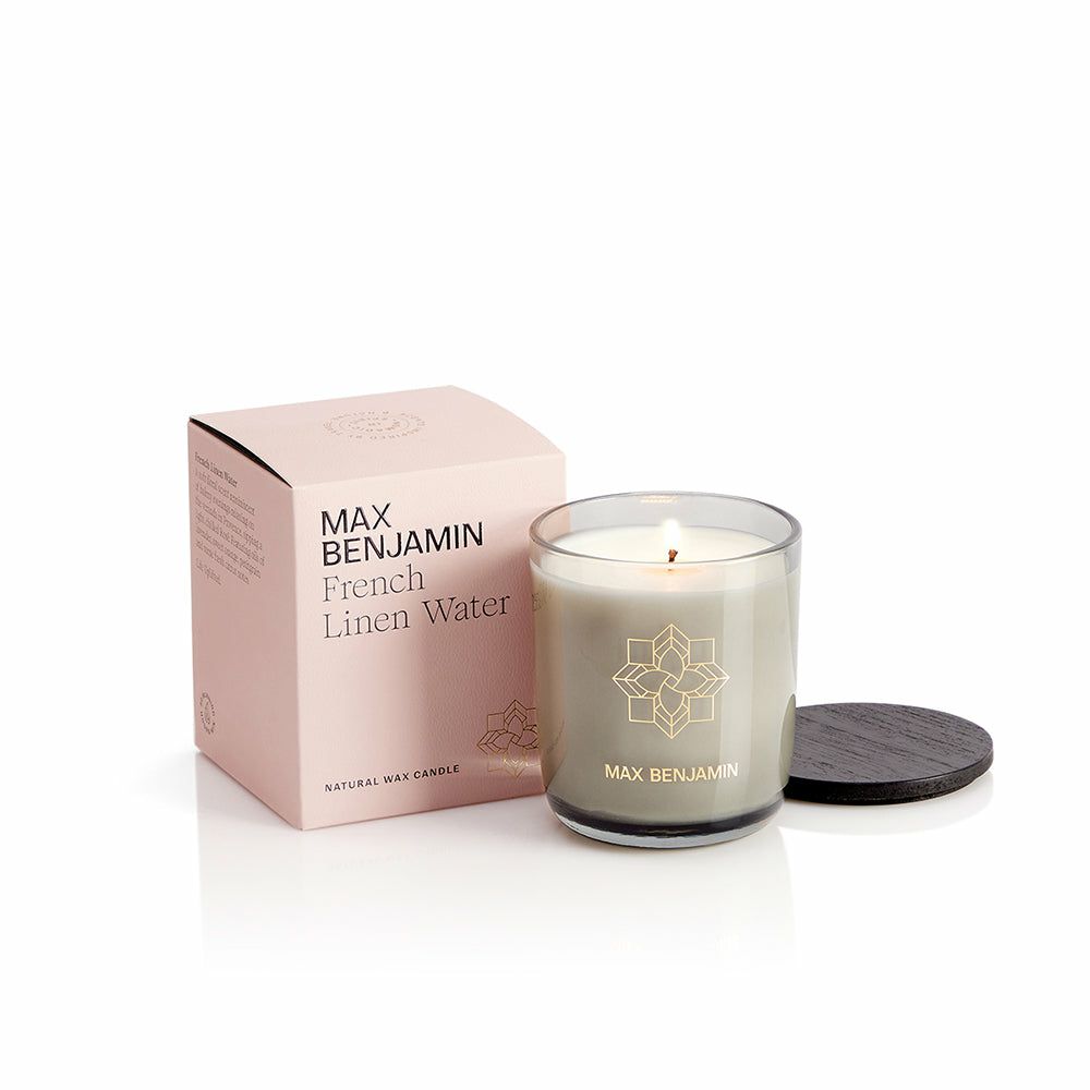 Home fragrances & scented candles | Max Benjamin Scented Candle French Linen Water 210G Home Accessories Home fragrances & scented candles