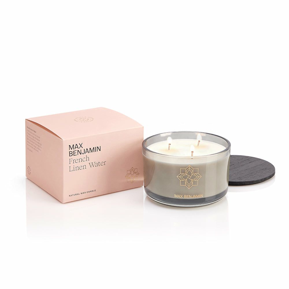 Home fragrances & scented candles | Max Benjamin Scented Candle French Linen Water 560G Home Accessories Home fragrances & scented candles