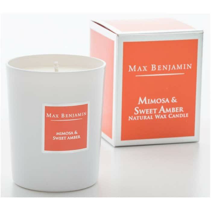 Home fragrances & scented candles | Max Benjamin Scented Candle Mimosa & Sweet Amber Home Accessories Home fragrances & scented candles