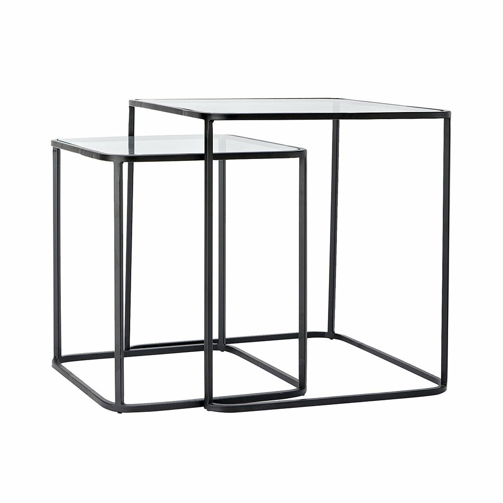 Side tables | Set Of 2 Lofti Side Tables Matt Black Furniture Side tables