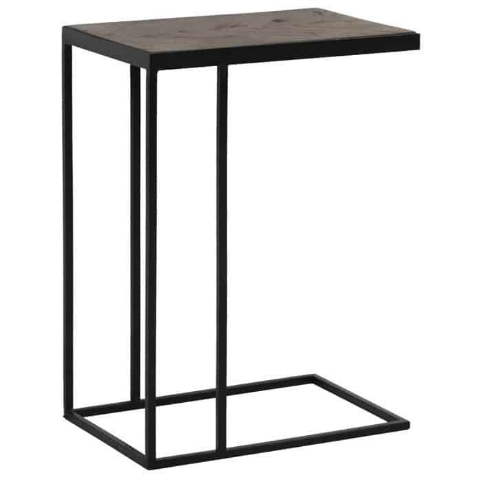 Side tables | Side Table Chisa Wood Brown-Black 45X30X62 Cm Furniture Side tables