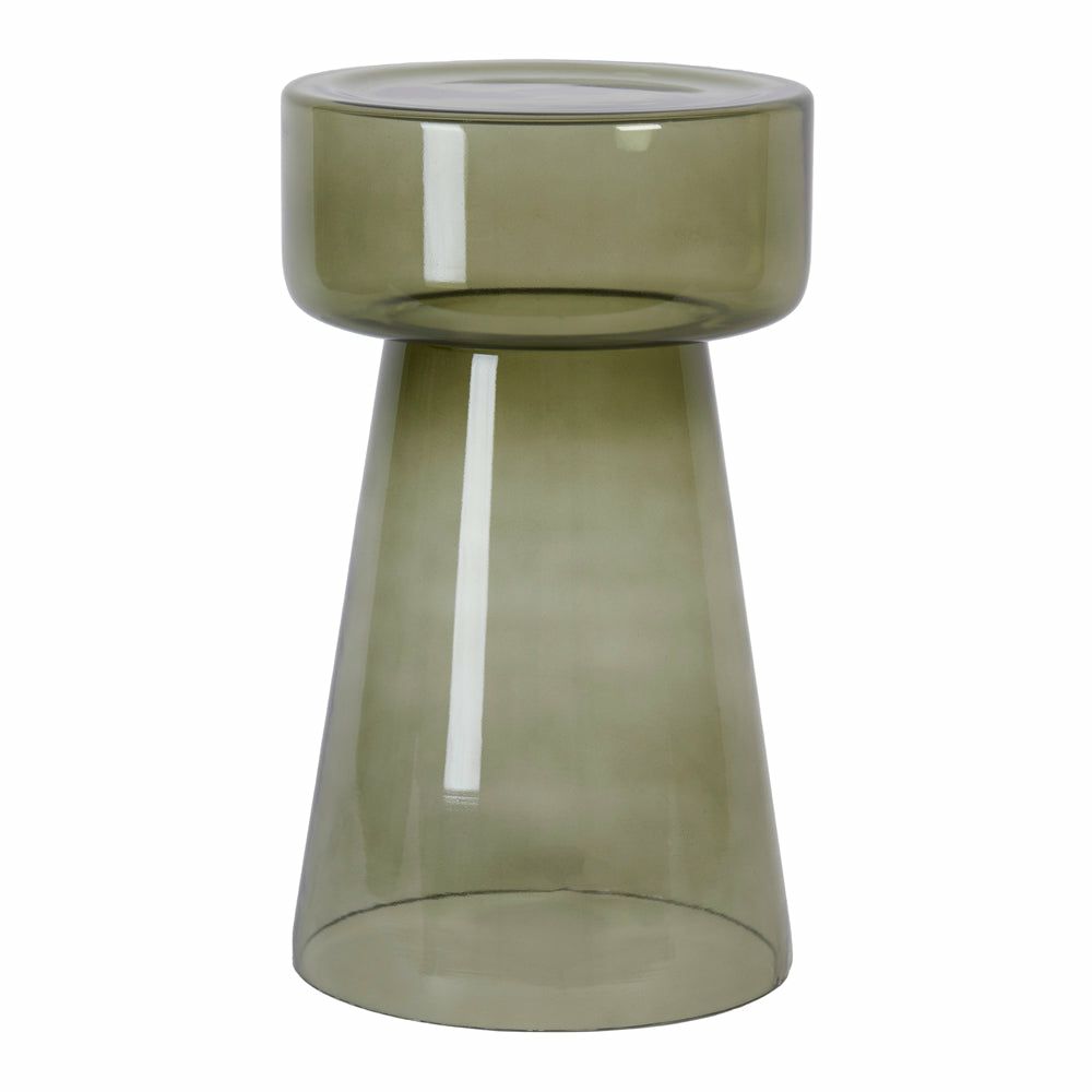 Side tables | Side Table Dakwa, Gray-Green Glass, Ø30X50 Cm Furniture Side tables