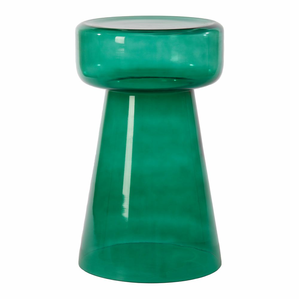 Side tables | Side Table Dakwa, Green Glass, Ø30X50 Cm Furniture Side tables