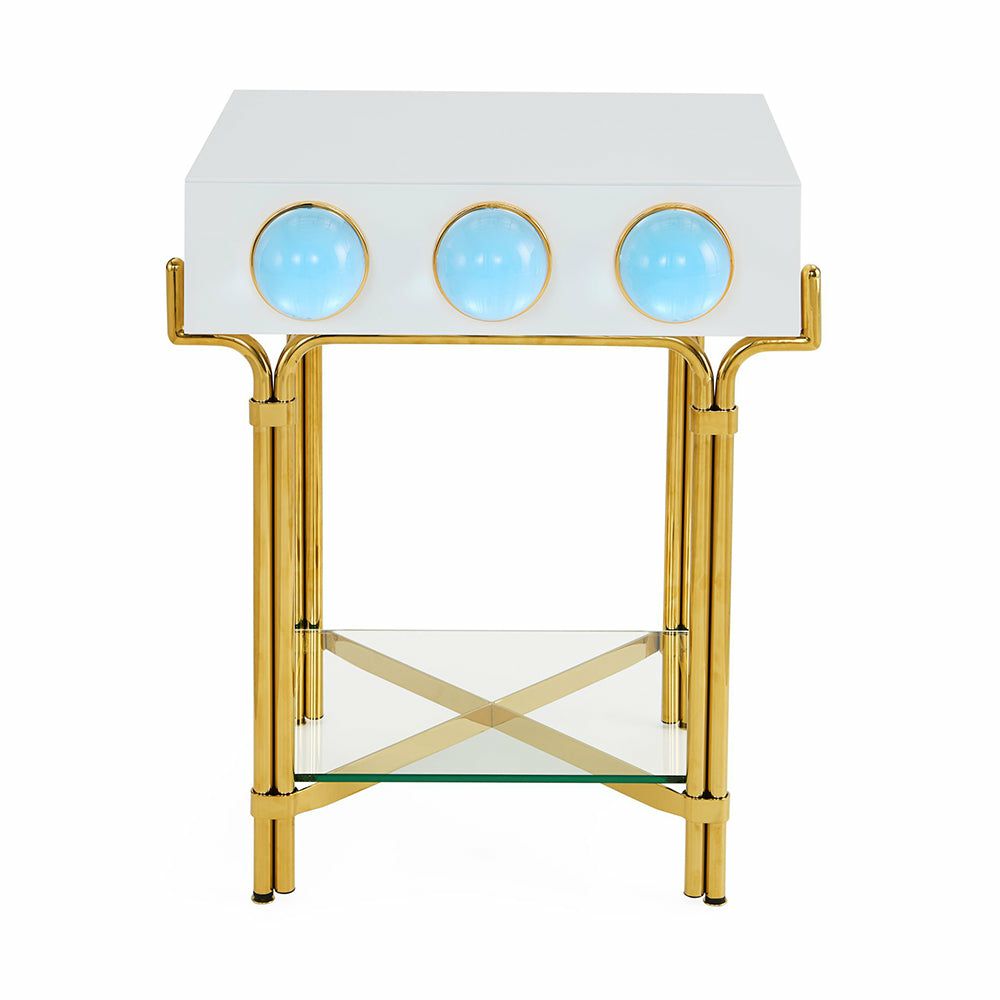 Side tables | Side Table Globo Gold, White Furniture Side tables