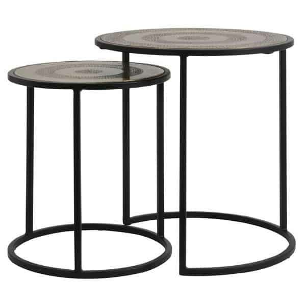 Side tables | Side Table Kome Antique Bronze Set Of 2 Furniture Side tables