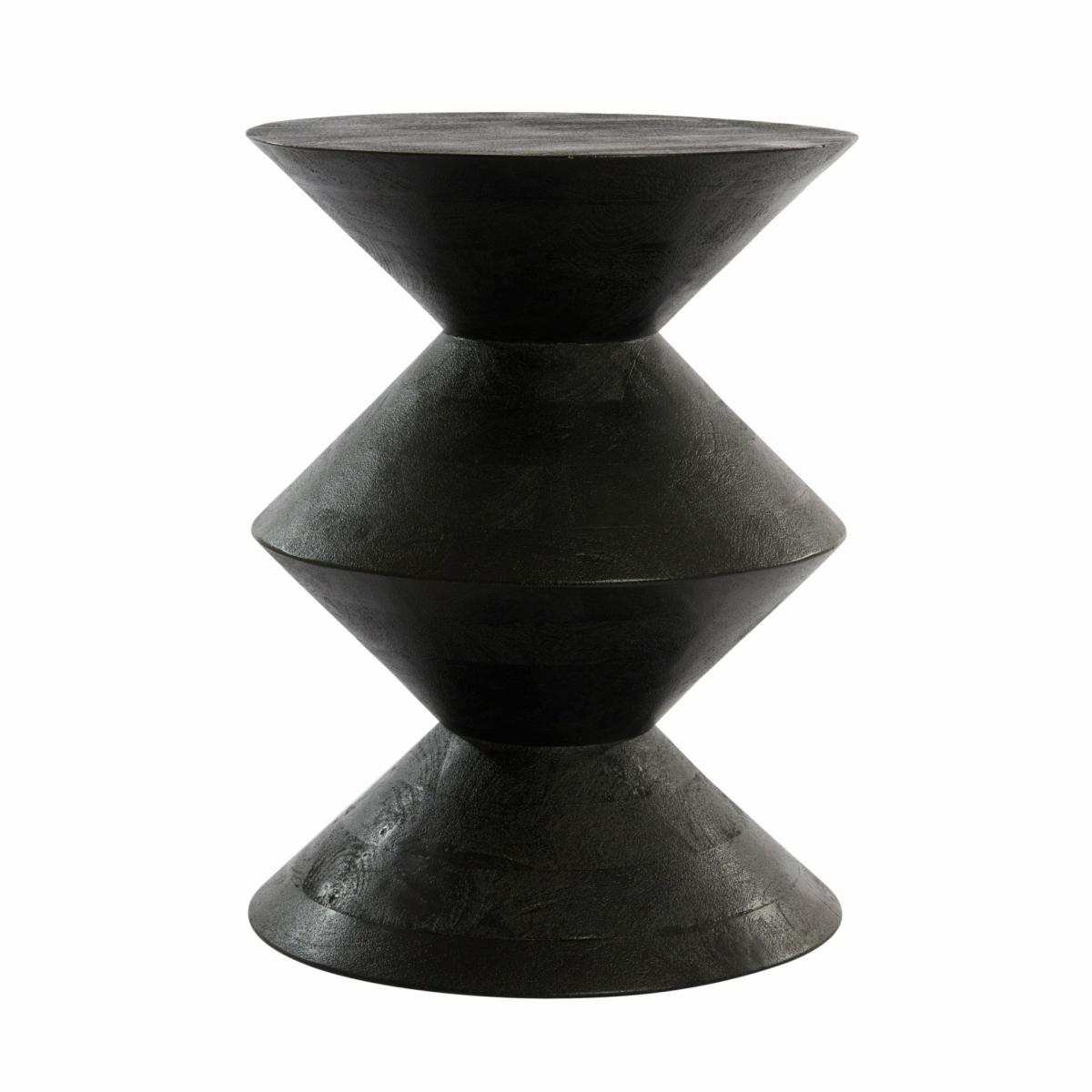 Side tables | Side Table Larus Mango Wood, Matt Black Ø45X60 Cm Furniture Side tables