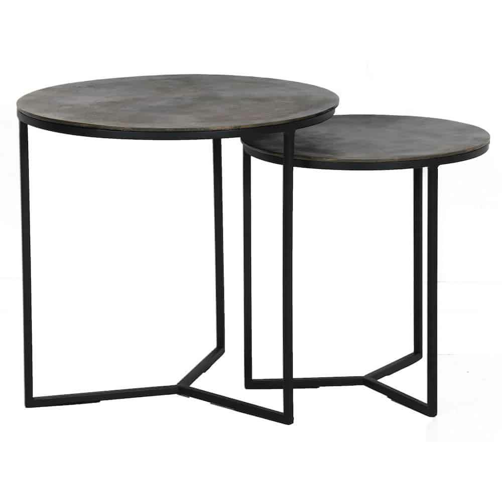 Side tables | Side Table Socos Antique Oil Bronze Set Of 2 Furniture Side tables