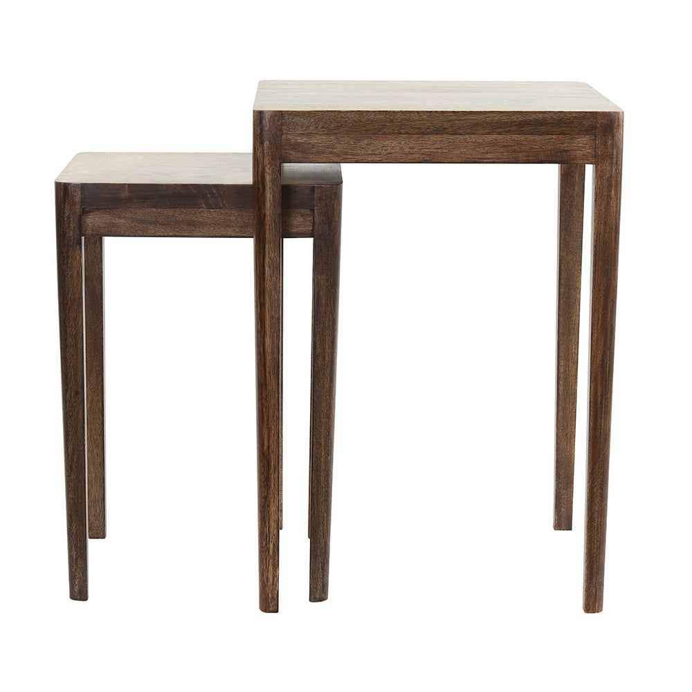 Side tables | Side Table Stijn Wood Brown Set Of 2 Ø30X45 – Ø38X53 Furniture Side tables