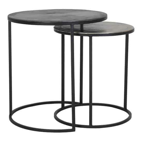 Side tables | Side Table Talca – Raw Lead + Antique Lea Set Of 2 Furniture Side tables