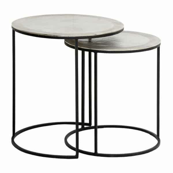 Side tables | Side Table Talca – Raw Metal Silver Set Of 2 Furniture Side tables