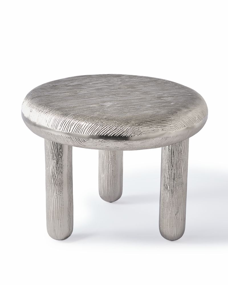 Side tables | Thick Disk Side Table In Silver Furniture Side tables