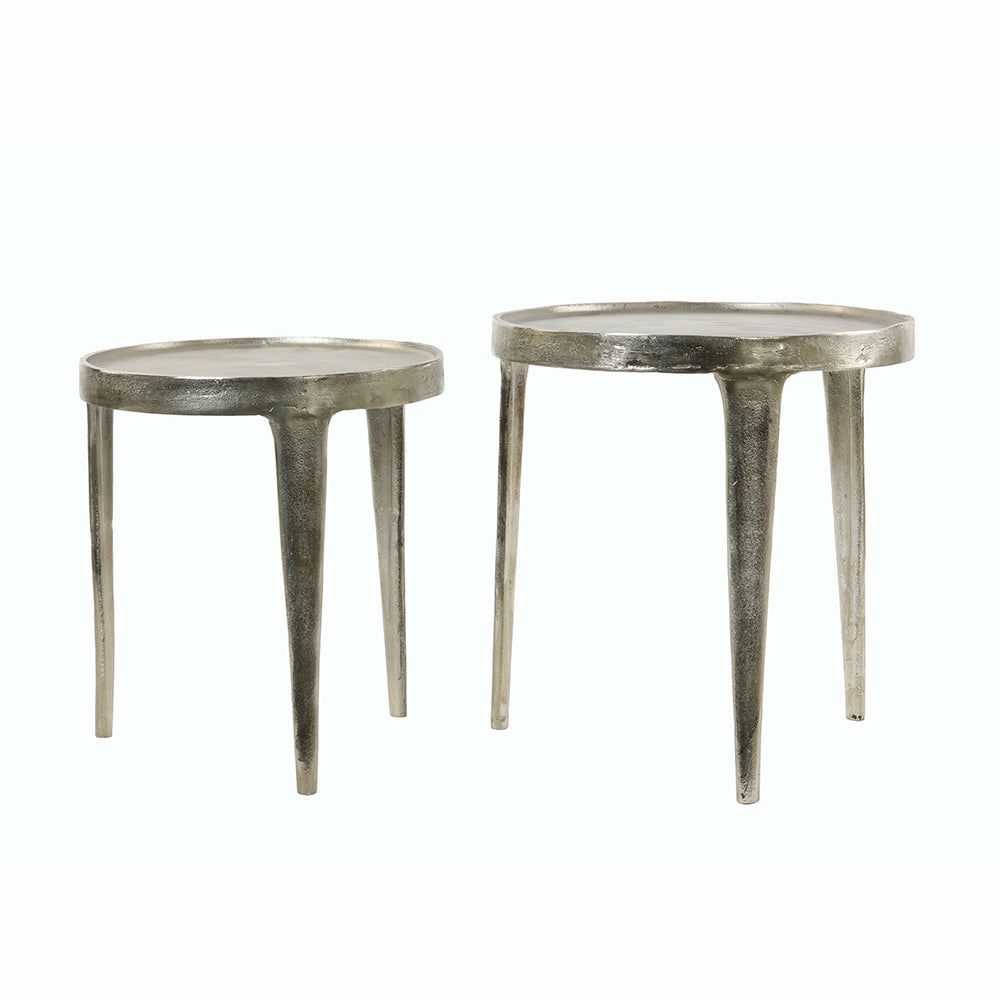 Side tables | Tobias Side Table Set Of 2 Antique Silver Furniture Side tables