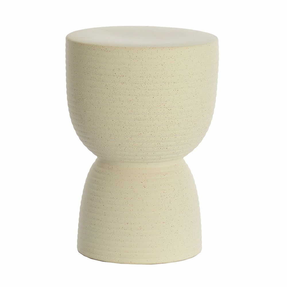 Stools & Poufs | Ceramic Stool Finca Matt Cream Ø28.5X42Cm Furniture Stools & Poufs