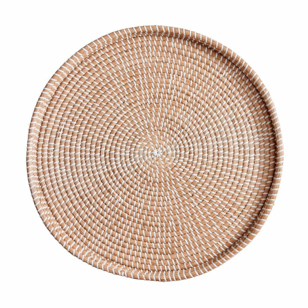 trays | Decorative Tray Boathouse Round ⌀ 55Cm Made Of Seagrass Plastic Home Accessories trays