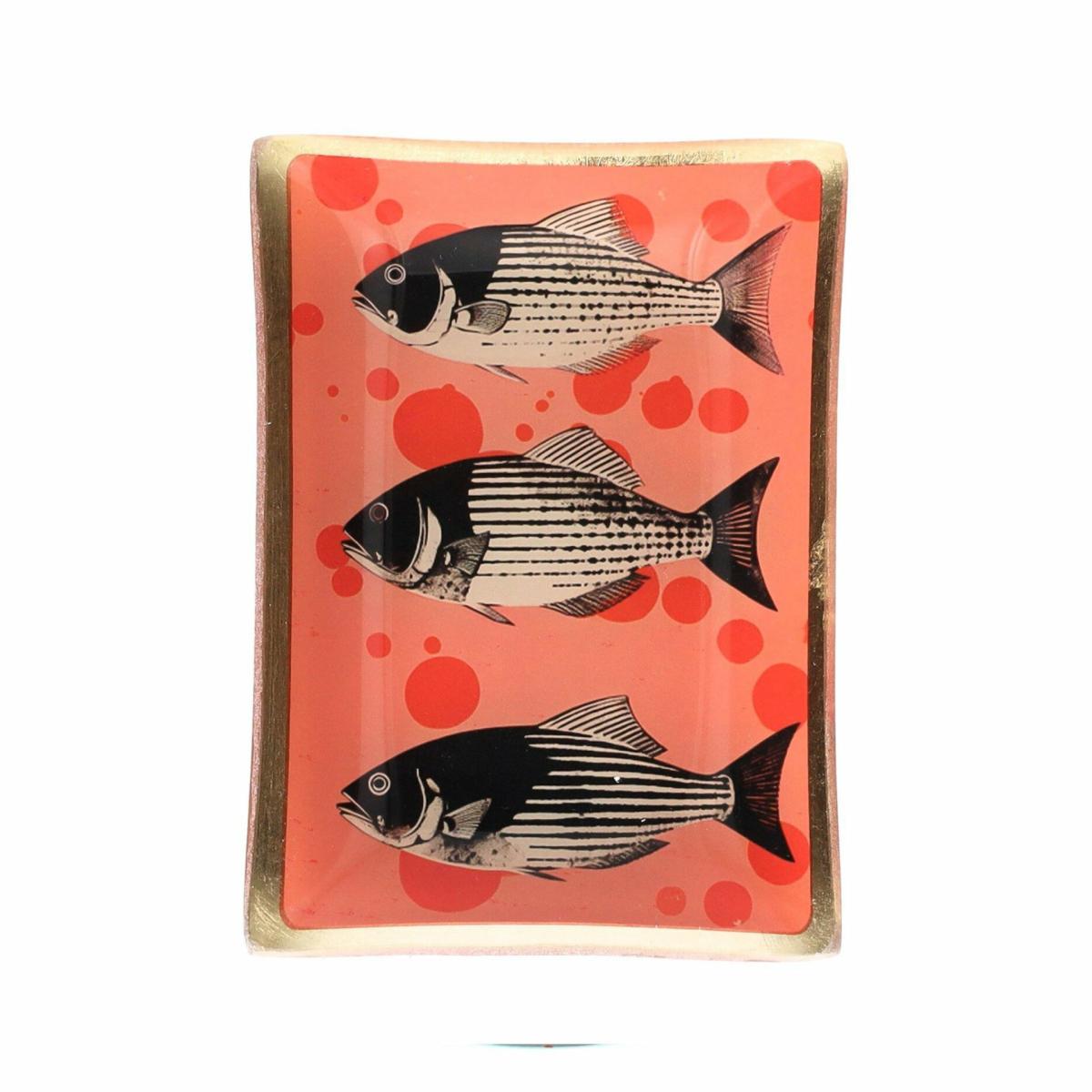 trays | Glass Plate Love Plates Fish 10X14Cm Home Accessories trays