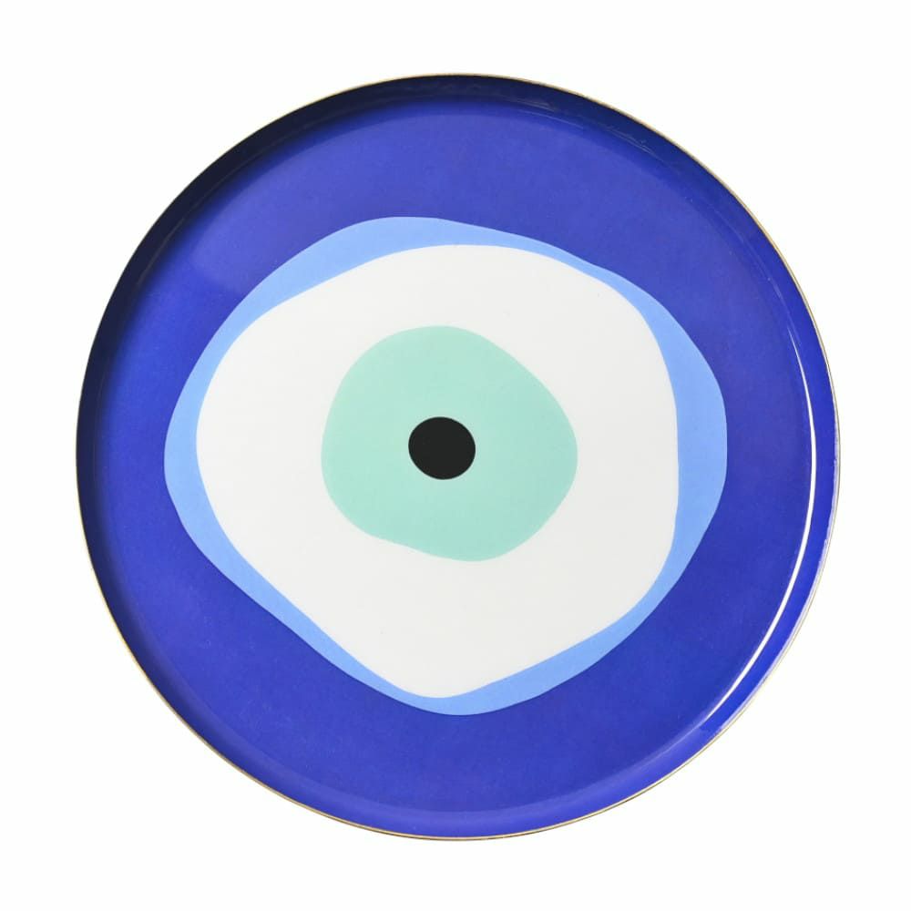 trays | Love Trays Decorative Tray Blue Eye Round, Blue Home Accessories trays