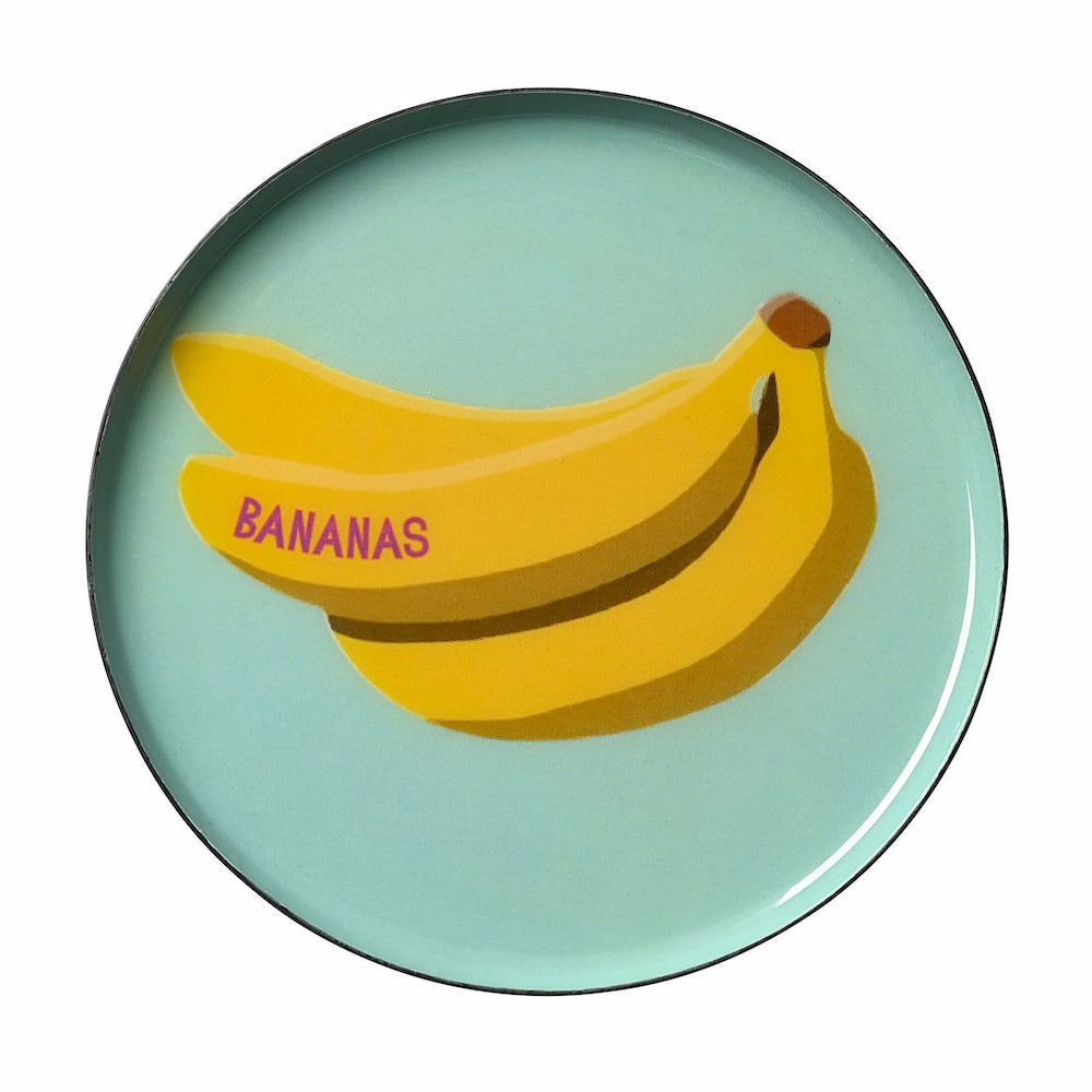 trays | Round Decorative Tray, Bananas, 12.7X0.9X12.7 Cm Home Accessories trays