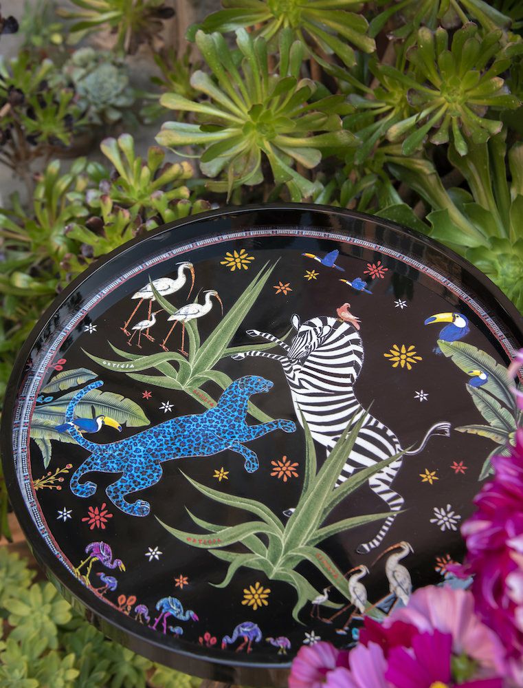 trays | Round Lacquer Tray Jungle Grandissimo Ø55 Cm Home Accessories trays