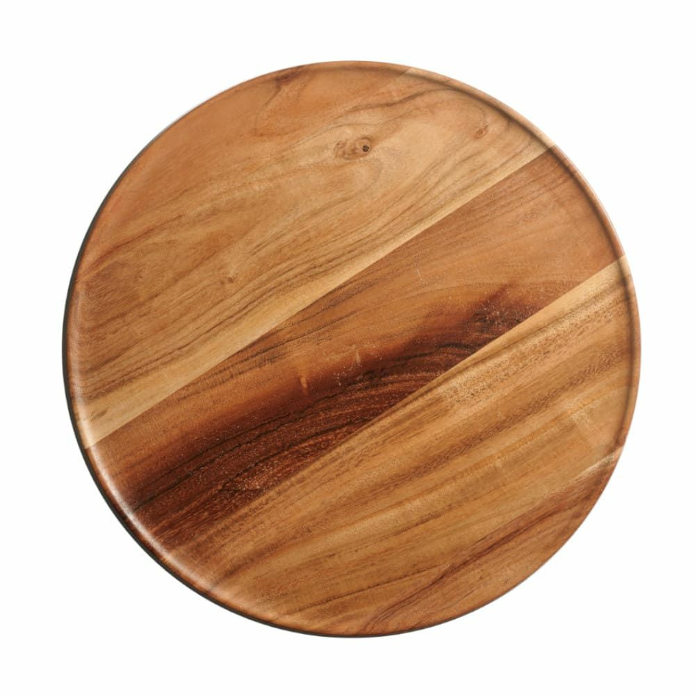 trays | Round Tray Bento M Acacia Wood 33X1.5X33Cm Home Accessories trays