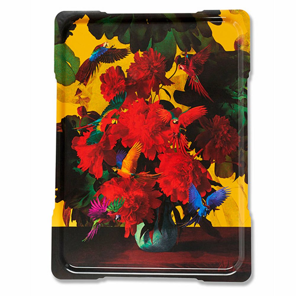 trays | Tray ‘Aracuicui’ Flowers Bird Motif 61X46Cm Home Accessories trays