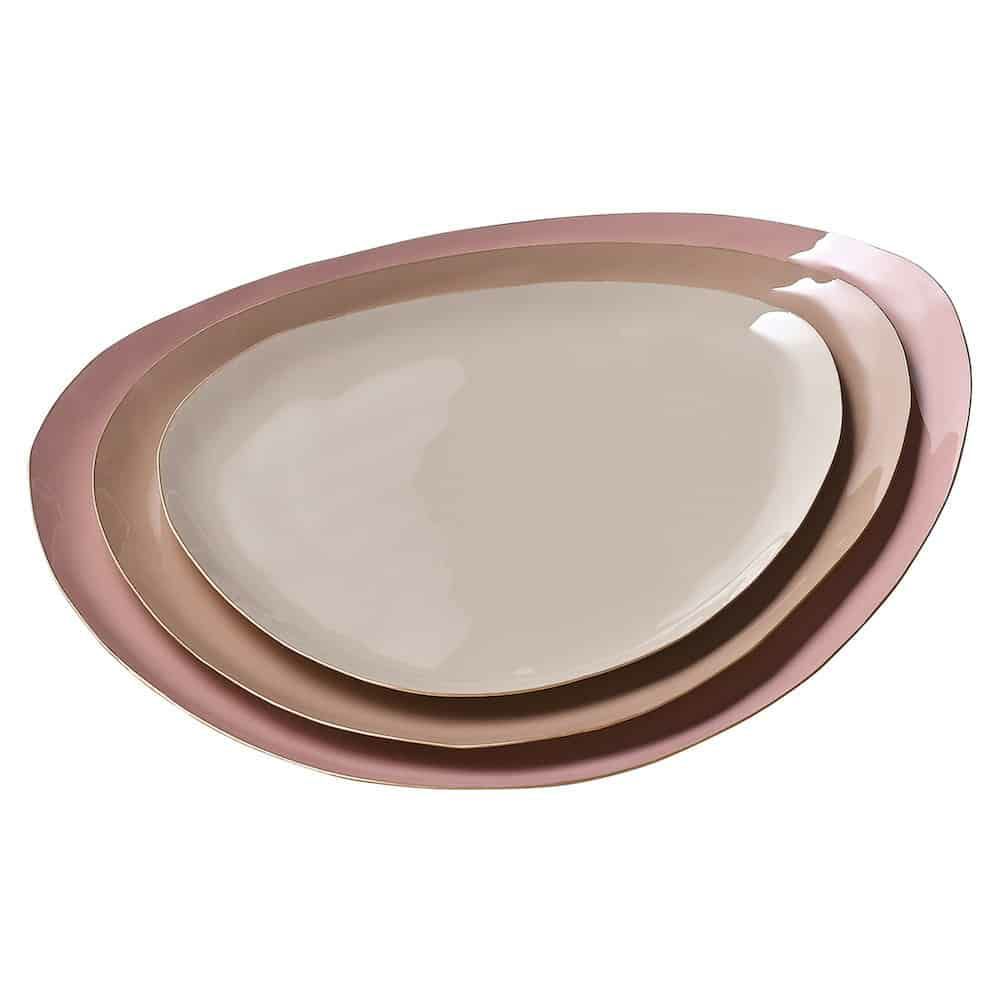 trays | Tray Set Of 3 ‘Elektra’ Oval – Nude Look Home Accessories trays