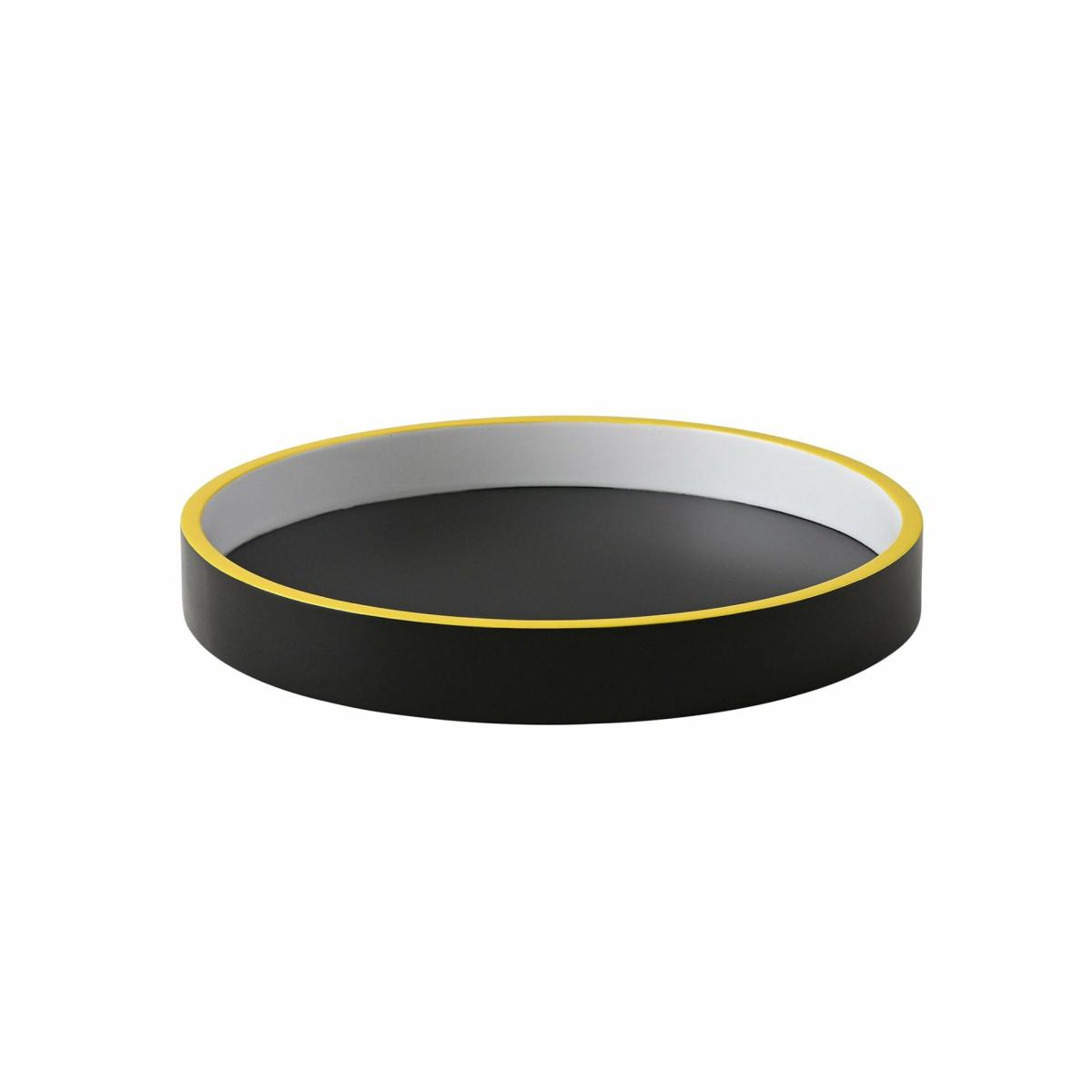 trays | Tray Spa Ø20Cm In Black & Yellow Home Accessories trays