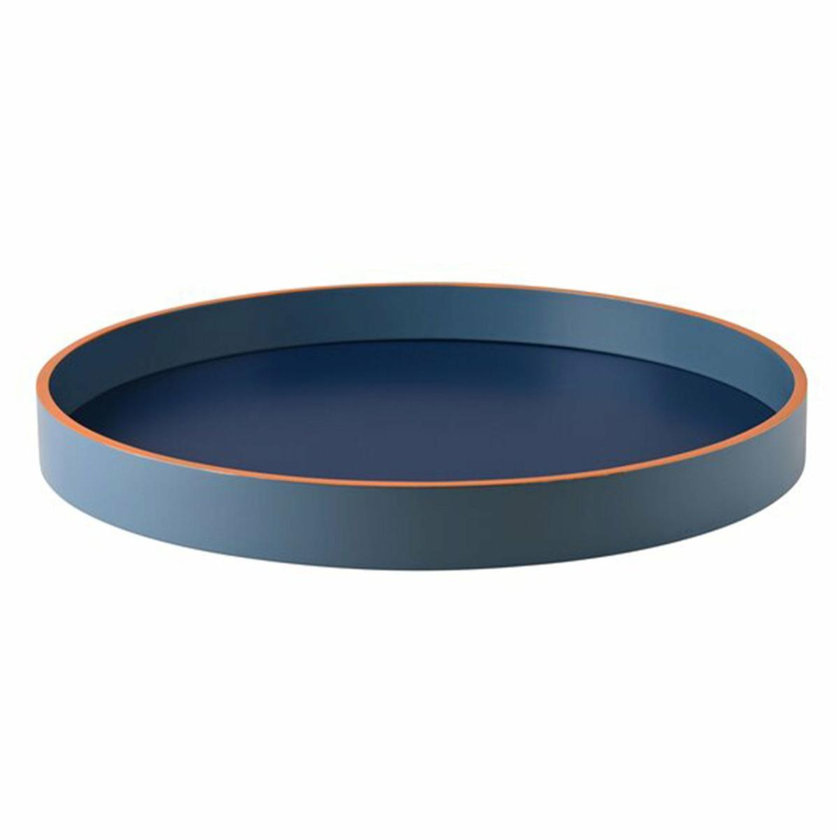 trays | Tray Spa Ø35Cm In Blue & Orange Home Accessories trays