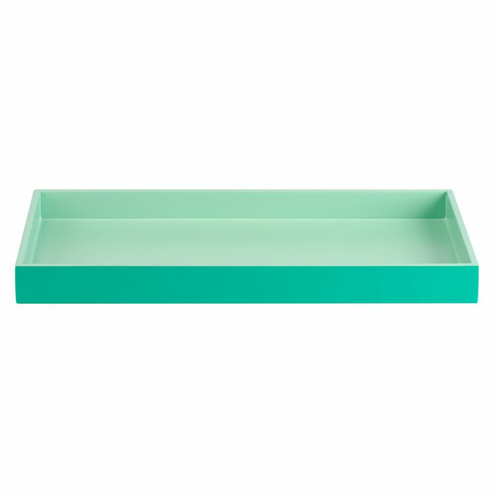 trays | Tray Spa Shiny Green S Rectangular 40.4X21X3.5Cm Home Accessories trays