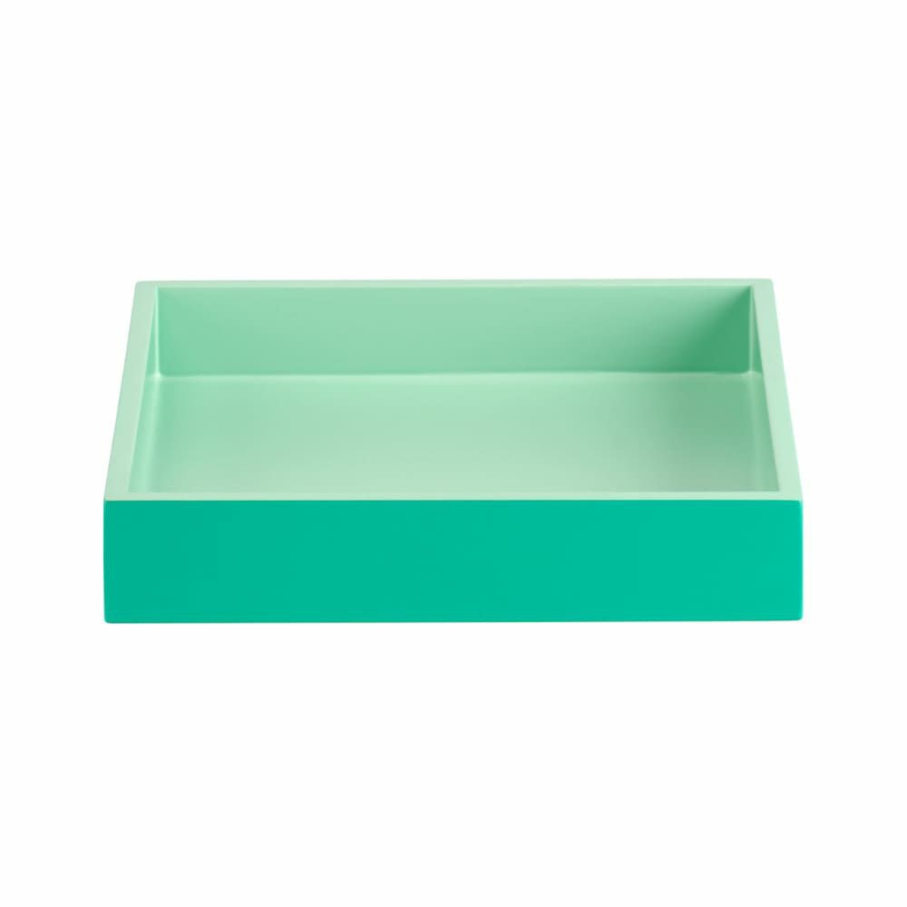 trays | Tray Spa Shiny Green S Square 19X19X3.5Cm Home Accessories trays