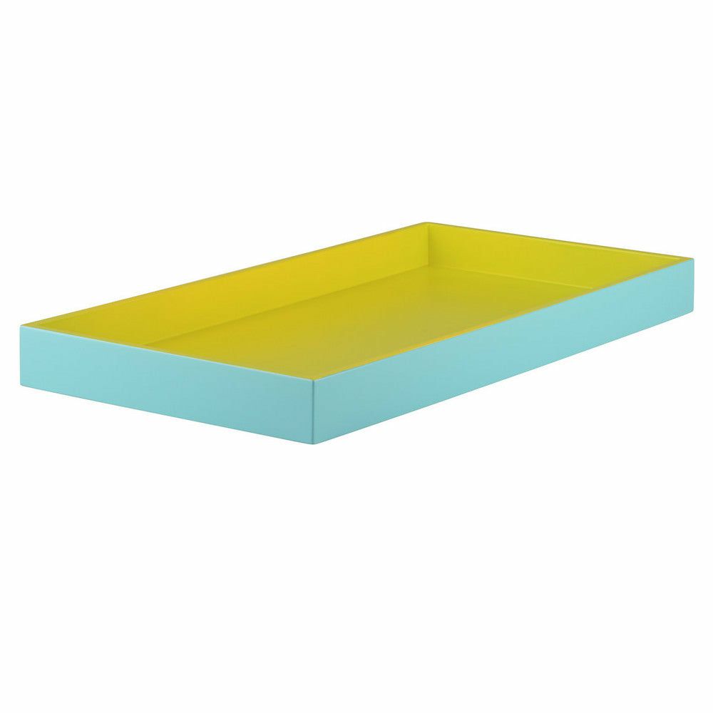 trays | Tray Spa Shiny Turquoise/Matt Yellow 40.4X21X3.5 Cm Home Accessories trays