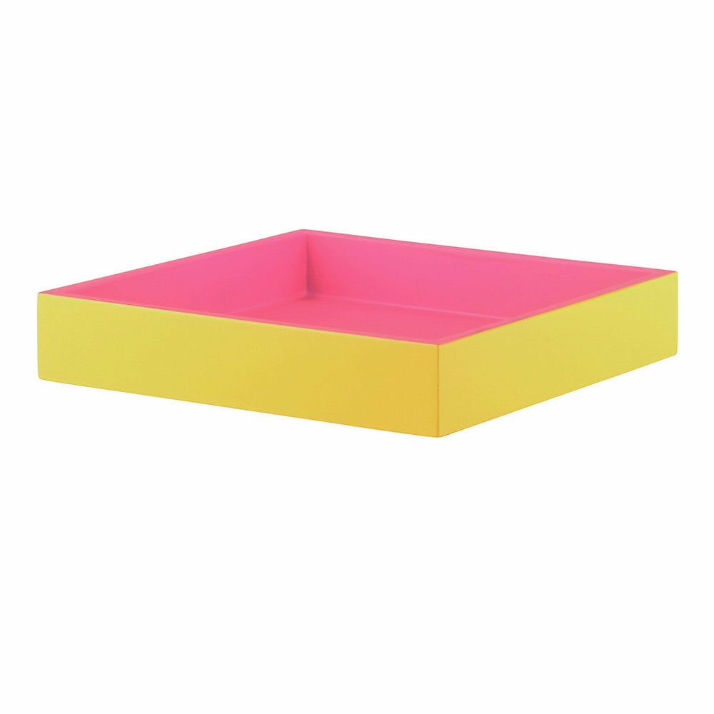 trays | Tray Spa Shiny Yellow/Matt Pink S Square 19X19X3.5Cm Home Accessories trays