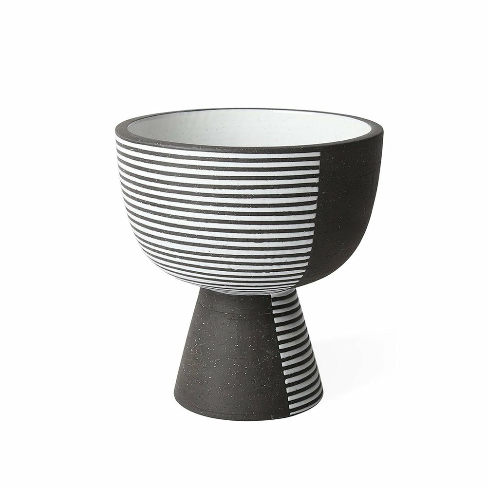 Vases | Base Bowl Palm Springs Stripes Black And White Home Accessories Vases