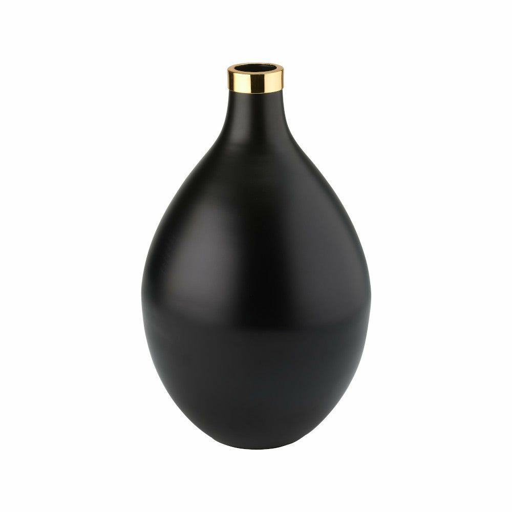 Vases | Bulbous Vase Saigon L In Black And Gold 40 Cm Home Accessories Vases