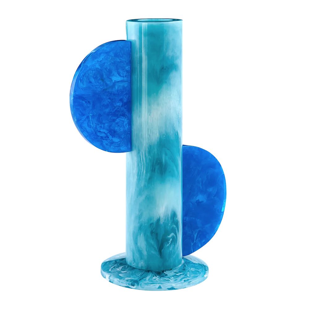 Vases | Mustique Cylinder Vase Turquoise-Blue Home Accessories Vases