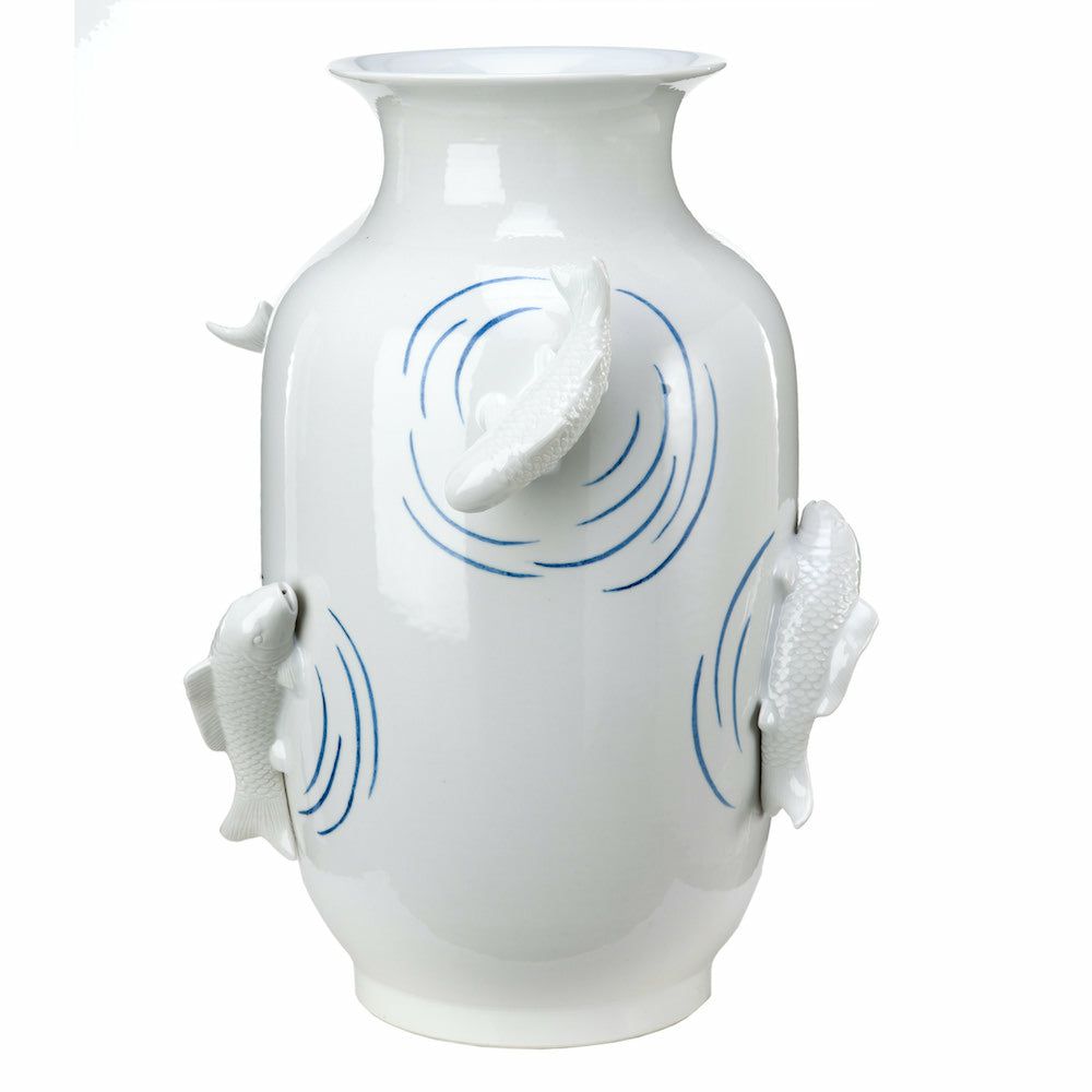 Vases | Vase ‘Fish Pond Blue’ Porcelain Ø35X50 Cm Home Accessories Vases