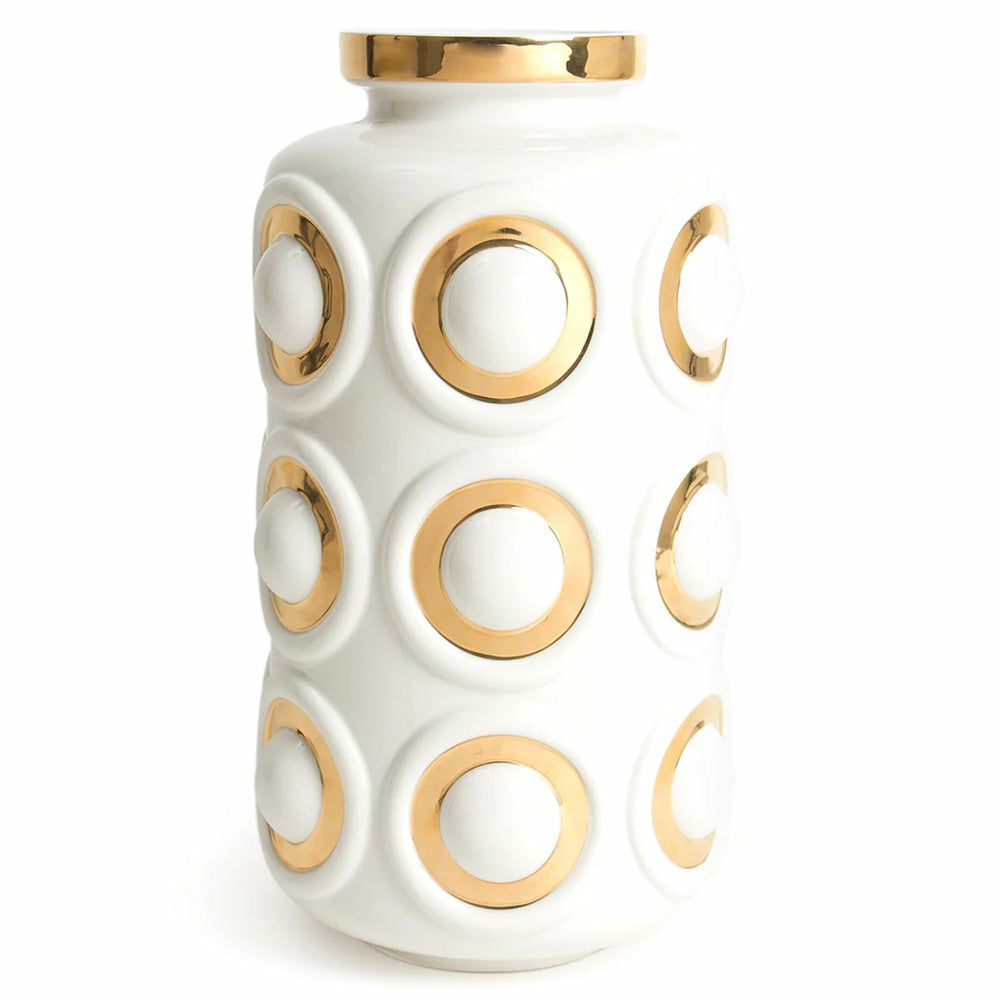 Vases | Vase Futura White, Gold Home Accessories Vases