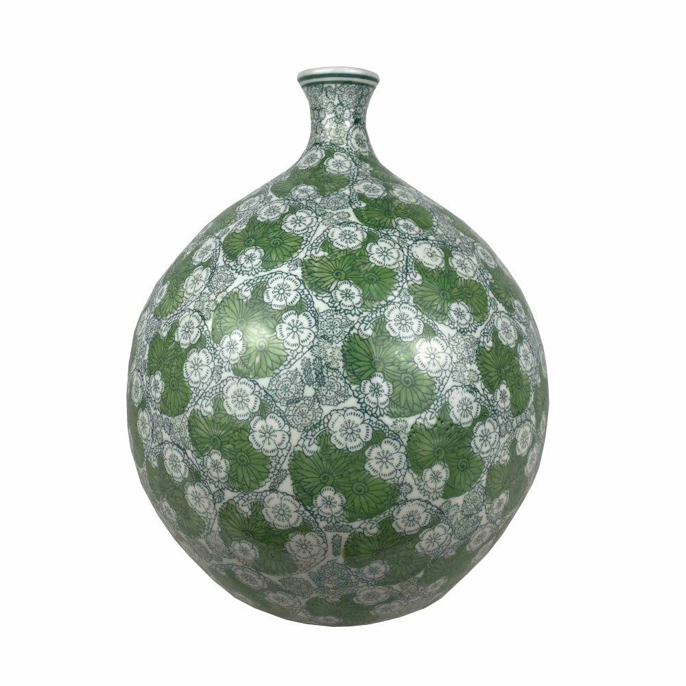 Vases | Vase Green Floral Porcelain 36X36X44Cm Home Accessories Vases