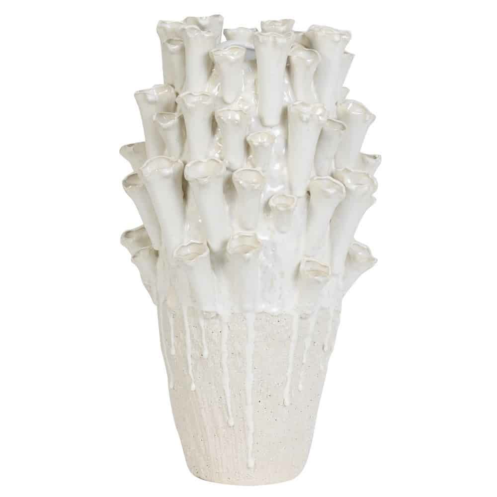 Vases | Vase Kyral Cream, White – 28.5X46.5Cm Home Accessories Vases