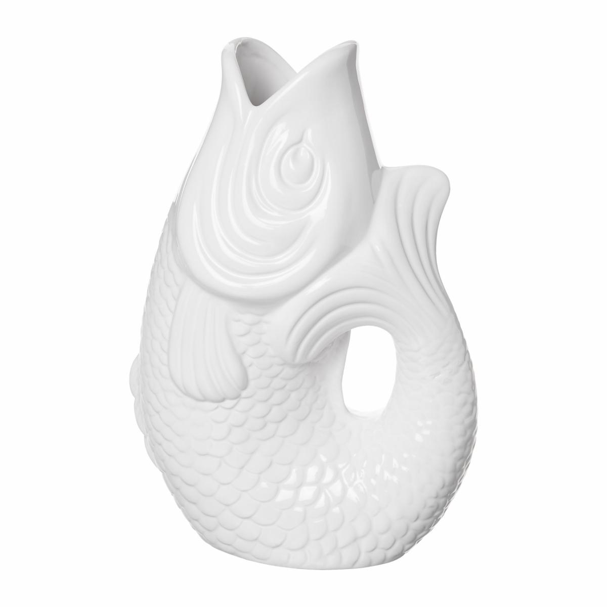 Vases | Vase Monsieur Carafon Fish, White – 1.2L Home Accessories Vases